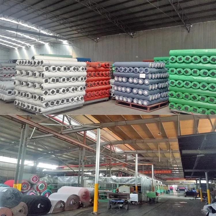 Multi-colour PVC leather surplus inventory and plant staging