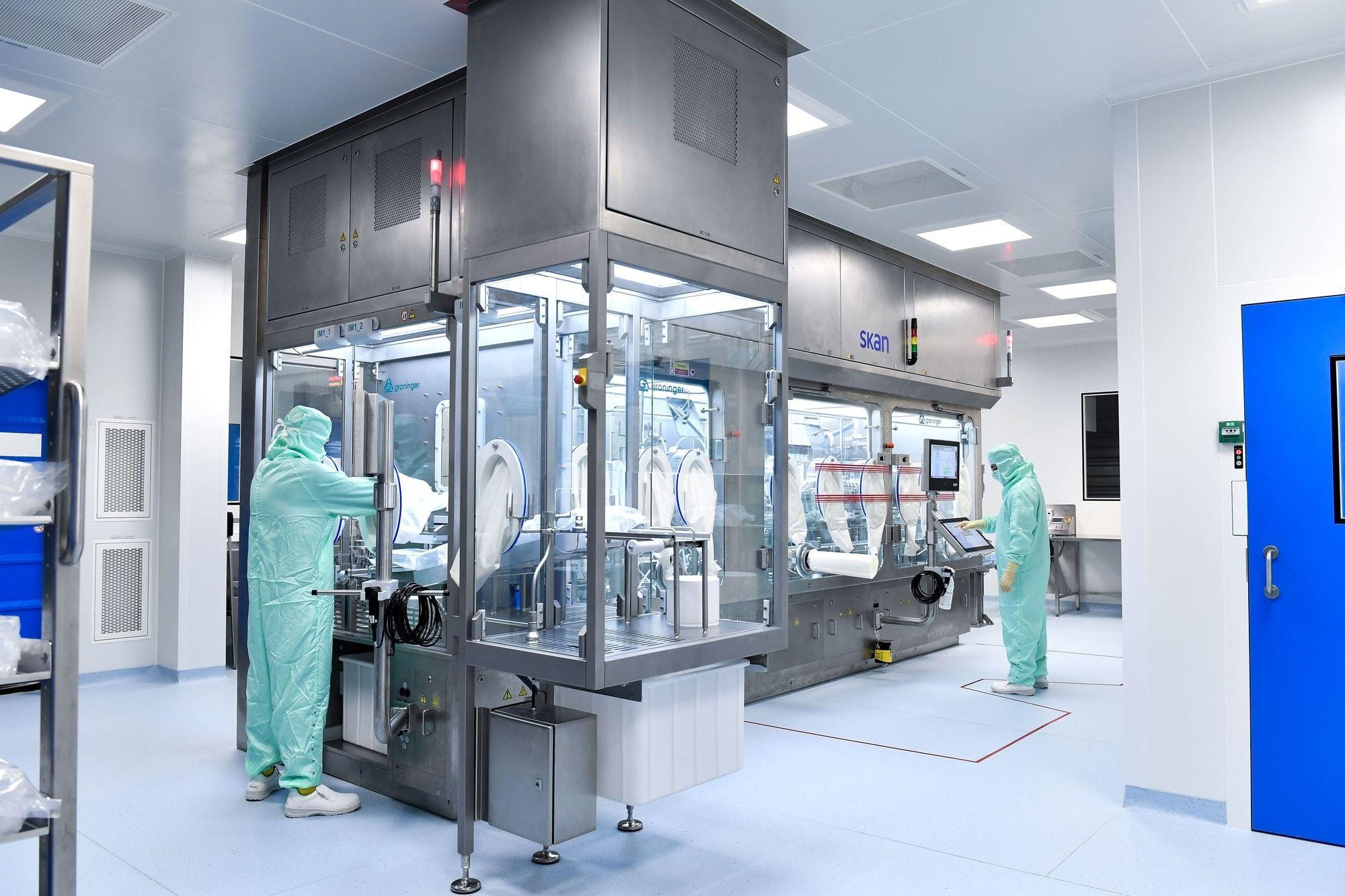 Pharmaceutical building panels from color-coated coil