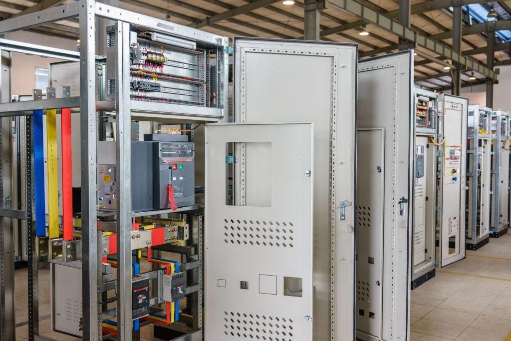 Electrical cabinets fabricated from galvanized steel