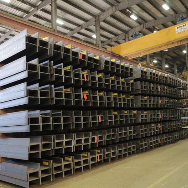 Structural steel beams ready for export