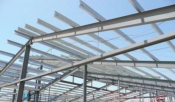Roof purlins made from channel steel
