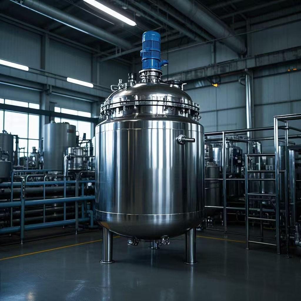 Polyester poly reactors fabricated from stainless plate