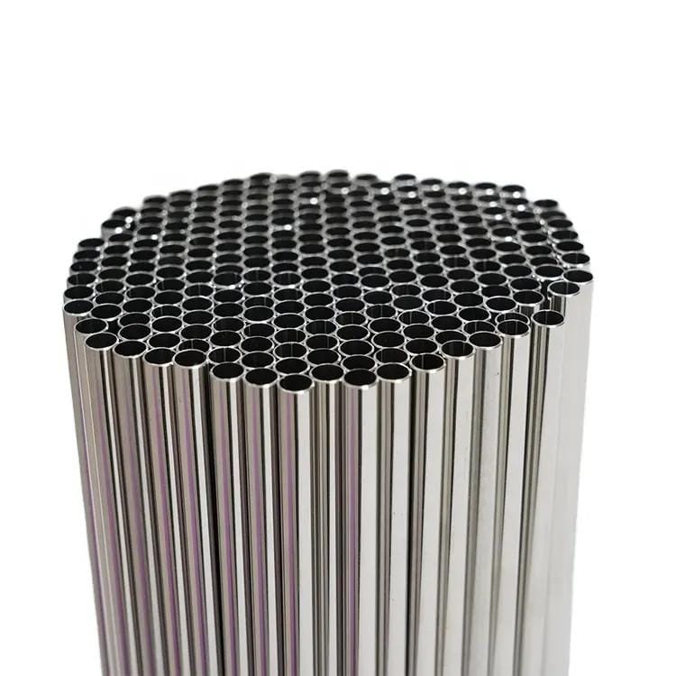 Stainless steel tubes showing cut ends and finish